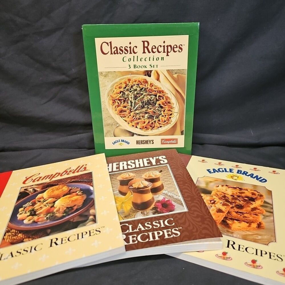 Classic Recipes Collection 3 Book Set, Eagle Brand, Hersheys, Campbells
